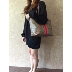 [NEW] COACH 38405 VARSITY STRIPE CITY ZIP TOTE IN SIGNATURE